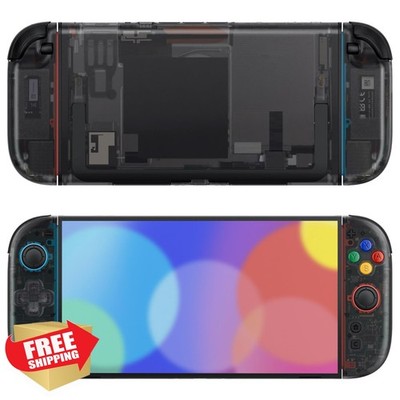 eXtremeRate Switch 2 D-Pad Clear Slate Black Buttons Shell