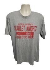 Rutgers University Scarlet Knights 1766 Athletic Dept Adult Large Gray TShirt