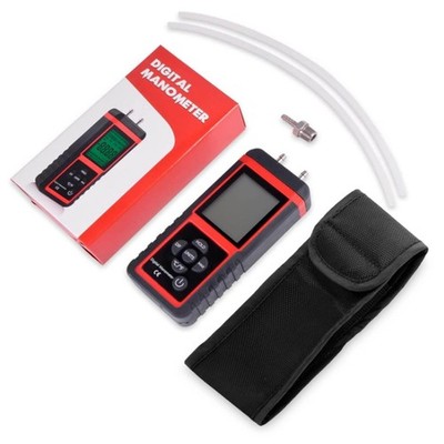 Digital Manometer LCD Display Dual Port Air Pressure Meter Gauge Gas Tester
