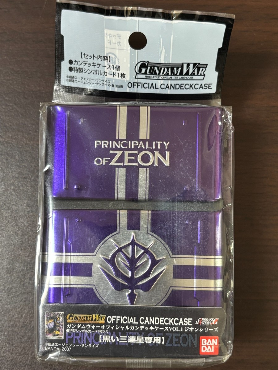 Gundam War Card Game Tin Deck Case Zeon Black Tri-Stars Japanese