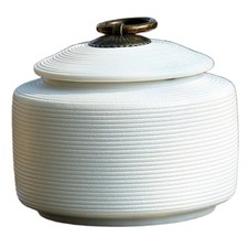 Tierurne Keramik Trauer Sarg Haustierurne WEISS 10x 8,5 cm S1Q39527