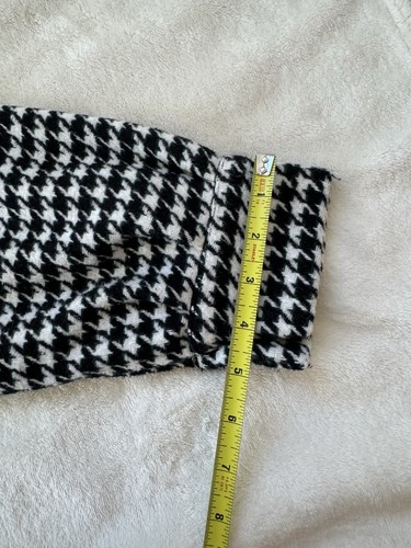 Long shirt coat Houndstooth Print Black White Green Size S Oversize - Picture 17 of 20
