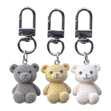 Adorable Cartoon Bear Keyring Sturdy Resin Chic Animal Key Chains Souvenir Gift