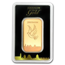 1 oz Gold Bar Holy Land Mint Dove of Peace (In Assay) 4554.44 per troy oz