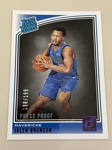 2018-19 Panini Donruss Optic Rated Rookie Jalen Brunson /199 Press Proof! #179
