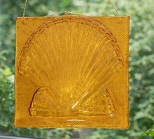 Handmade Fused Glass Seashell Suncatcher Art Glass Hanging Ornament Ocean Decor