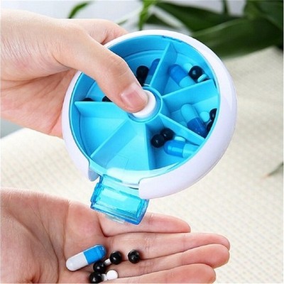 Useful 7 Day Travel Pill Box Medicine Tablet Storage Vitamin Dispenser Organi ZR