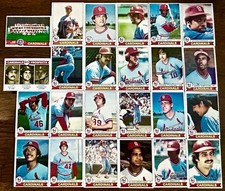1979 Topps St Louis Cardinals Ken Reitz Slivio Martinez LouBrock Keith Hernandez