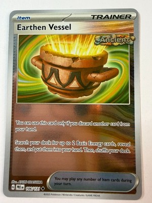 Earthen Vessel 106/131 SV: Prismatic Evolutions Reverse Holo Pokemon TCG NM