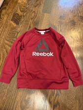 Boys clothing athletic top 4 pull Over sweatshirt red logo