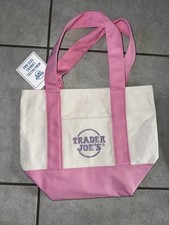 LIMITED EDITION Trader Joe's Pastel Pink Mini Canvas Tote SOLDOUT SHIPS TODAY
