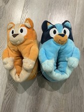 Bluey Bingo Bingo Soft Plush Slippers Girls and Boys Size 7 and 8
