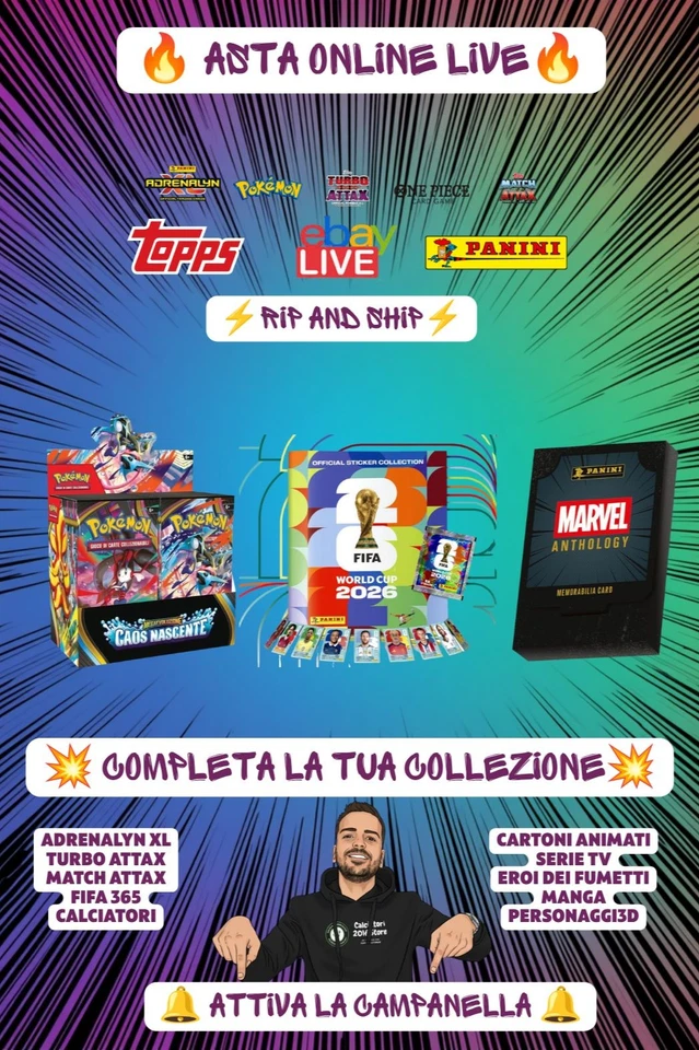 💥 Aste Online in Diretta: Pokemon, Marvel Anthology e Card Sportive