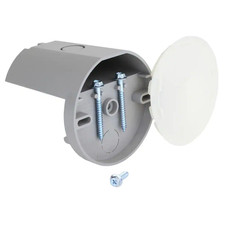 4 In. round 11.8 Cu. In. Non-Metallic Ceiling Fan/Light Fixture Side Mount Box w
