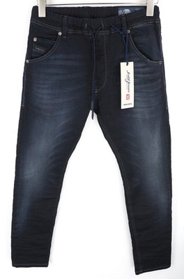 DIESEL Krooley-Ne 0686F Herren Jeans W26 Jungen Kordelzug Sweat Jogg Taper Stretch *