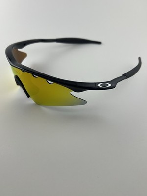 Oakley M Frame Jet Black Fire Iridium Sweep Vented Lens Silver Icons RARE