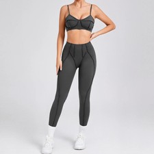 Seamless Yoga Sets Sports Fitness High Waist Hip-lifting Shapeing Trousers Bra