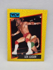 1991 Impel WCW #22 Lex Luger Wrestling Trading Card Yellow NM Total Package 