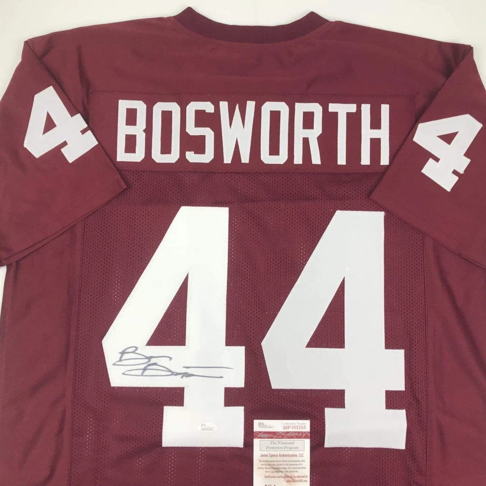 Autographed/Signed Brian Bosworth Oklahoma Red College Football Jersey JSA COA - Image 2 of 4