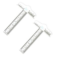 2pcs T Square Ruler 6 Inches Clear Acrylic T-Square Ruler, Drafting