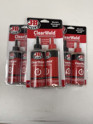 #ad 3 Pack JB Weld 50240H ClearWeld Professional Grade Epoxy Clear 8 oz. $42.99
