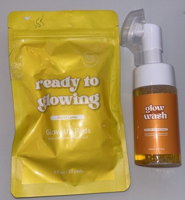 Glow Wash Turmeric + Kojic Acid Foam Face Wash + 30 Lemon Glow Up Cleansing Pads