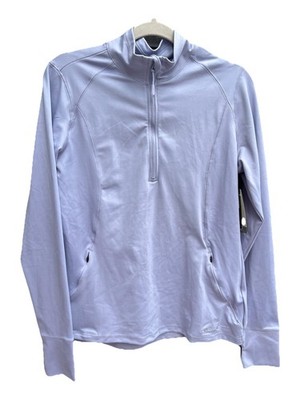 NWT Eddie Bauer Lavender PURPLE women's Medium quarter zip Pro Form SHIRT M
