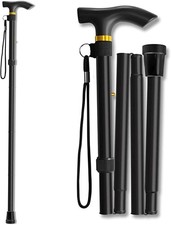 Folding Cane with Adjustable Height Lightweight Mobility Aid for Men/Women