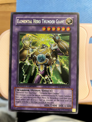 Yu-Gi-Oh Elementarheld Donnerriese EHC2-DE004 Secret Rare Limited Edition NM