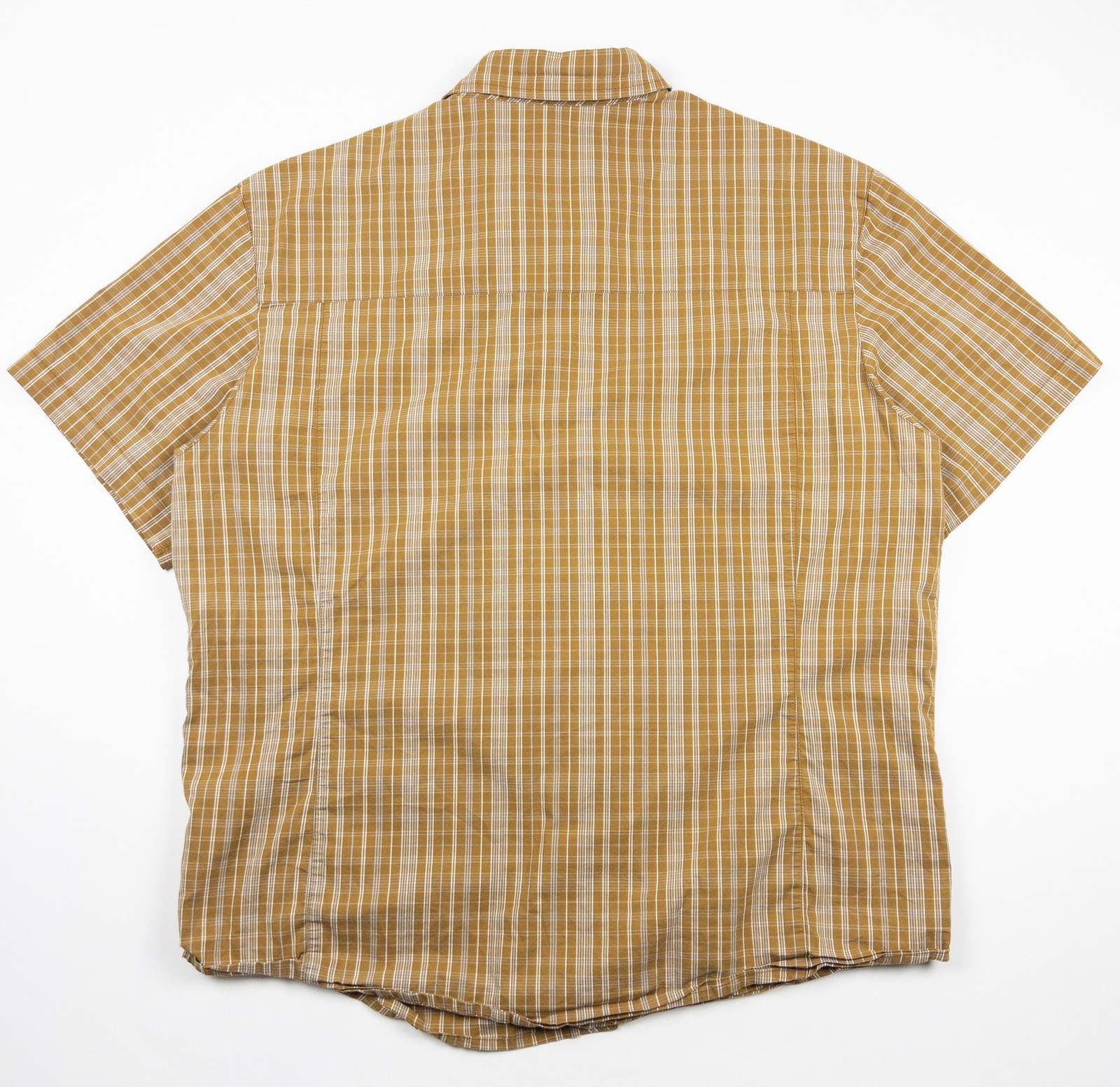 Arc'teryx Peakline Camicia Uomo XL Manica Corta Bottoni Plaid Esterno Marrone