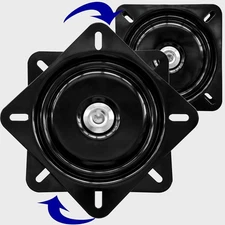 2Pack 8Inch Heavy Duty Bar Stool Swivel Plate Chair Base With Solid Ring of