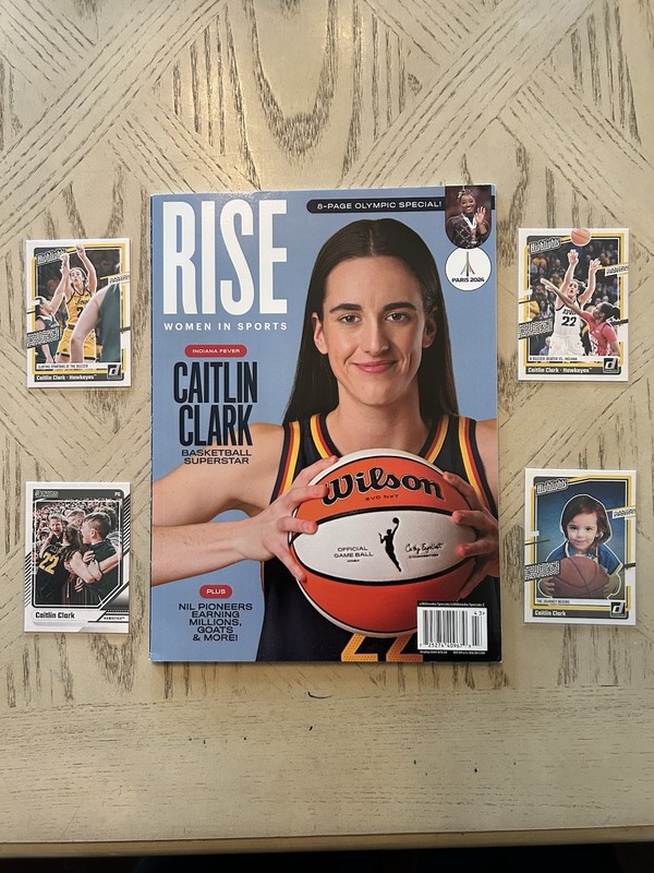 2024 Caitlin Clark Rise Magazine And 4 Panini Cards
