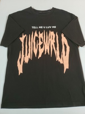 Juice Wrld T-Shirt Tell Me U Luv Me 999 club Cotton Hip Hop Rap Mens Large