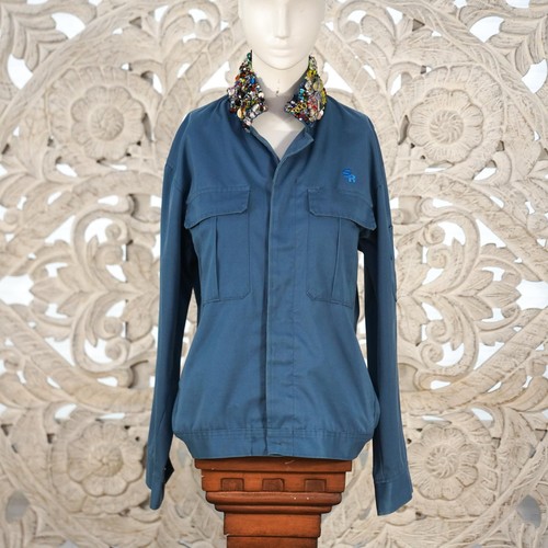 Beaded by xopaly / Utility Jacket / Unisex / One of a kind / Dusty Blue / Shine