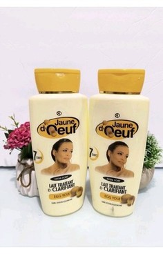 2 Bottles Jaune d'oeuf egg yolk  body lotion  450 ML Each Expires 12/2028