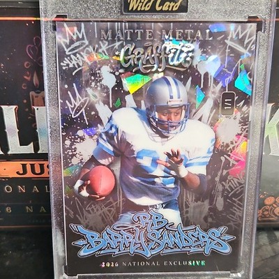 Wild Card 2026 Matte Metal Graffiti Barry Sanders Lions Football 1/1 #MMGB7-BS