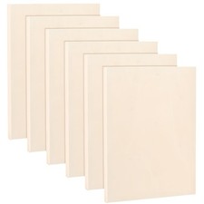 6 Pack 9 x 12 Inch Wood Canvas Panels, Unfinished Wooden Canvas Boards Wood C...