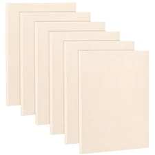 6 Pack 9 x 12 Inch Wood Canvas Panels, Unfinished Wooden Canvas Boards Wood C...