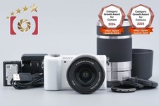 Sony Alpha a5000 ILCE-5000 White 20.1 MP 16-50 55-210 Multiple Languages
