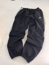 Adidas Vintage Y2K Anzughose schwarz - Seitenstreifen - Trackpants - Baggy -XL