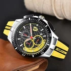 NEW Men's formula 1 Scuderia Ferrari 42mm Luxury Chronograph Red Silicone Watch.