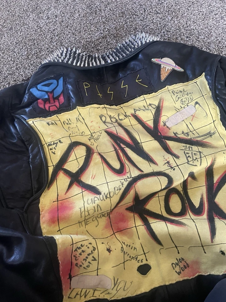 Chaqueta de cuero punk XL Foto 3 de 4