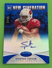 2013 Leaf Certified MIRROR BLUE Signatures #287 Stepfan Taylor ROOKIE AUTO 17/25