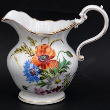 11,4 cm - Defektes Meissen (1850-1924) 2. Wahl Knaufzeit Milchkännchen Insekt