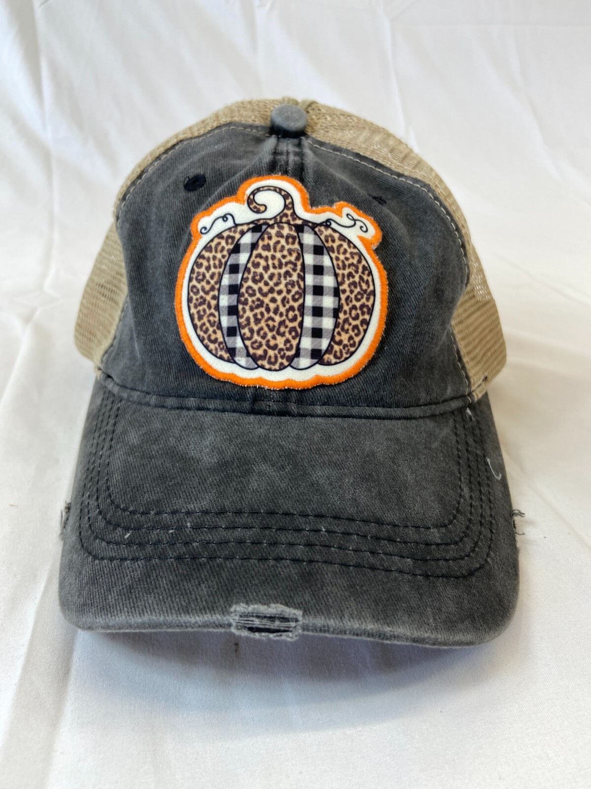 Womens Pumpkin Baseball Cap Strapback Hat Mesh Ba… - image 10