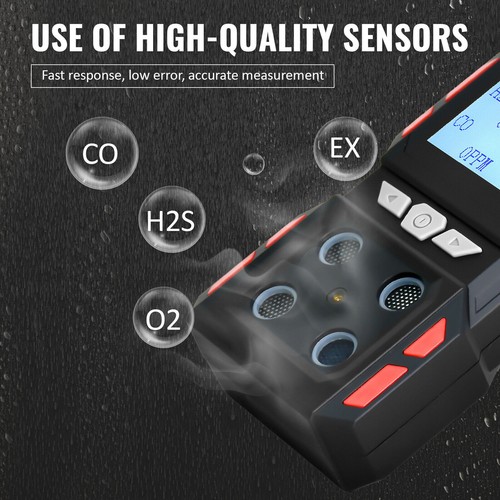 Gas Detector Gas Clip Portable, 4 Gas Monitor Meter Tester Analyzer Rechargeable - Picture 2 of 8