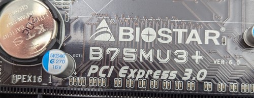 Placa madre BIOSTAR B75MU3+ Micro ATX Intel B75 LGA 1155/zócalo H2 DDR3 SDRAM - Imagen 11 de 12