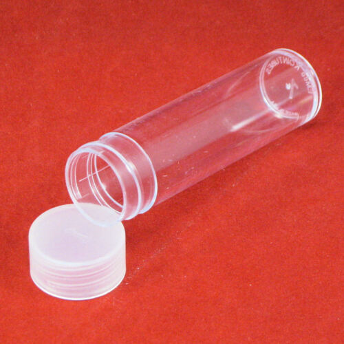 Edgar Marcus Round Plastic Coin Storage Tubes for Pennies / Cents 19mm Qty 100 - Picture 2 of 3