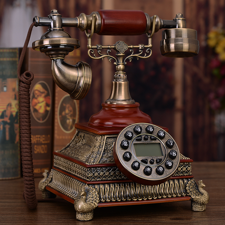 classic Wood metal luxury retro European Antique phone Vintage