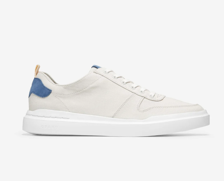 COLE HAAN GrandPro Rally キャンバストレーナー Men's GrandPrø Rally Canvas T-Toe Sneakers in White | Cole Haan